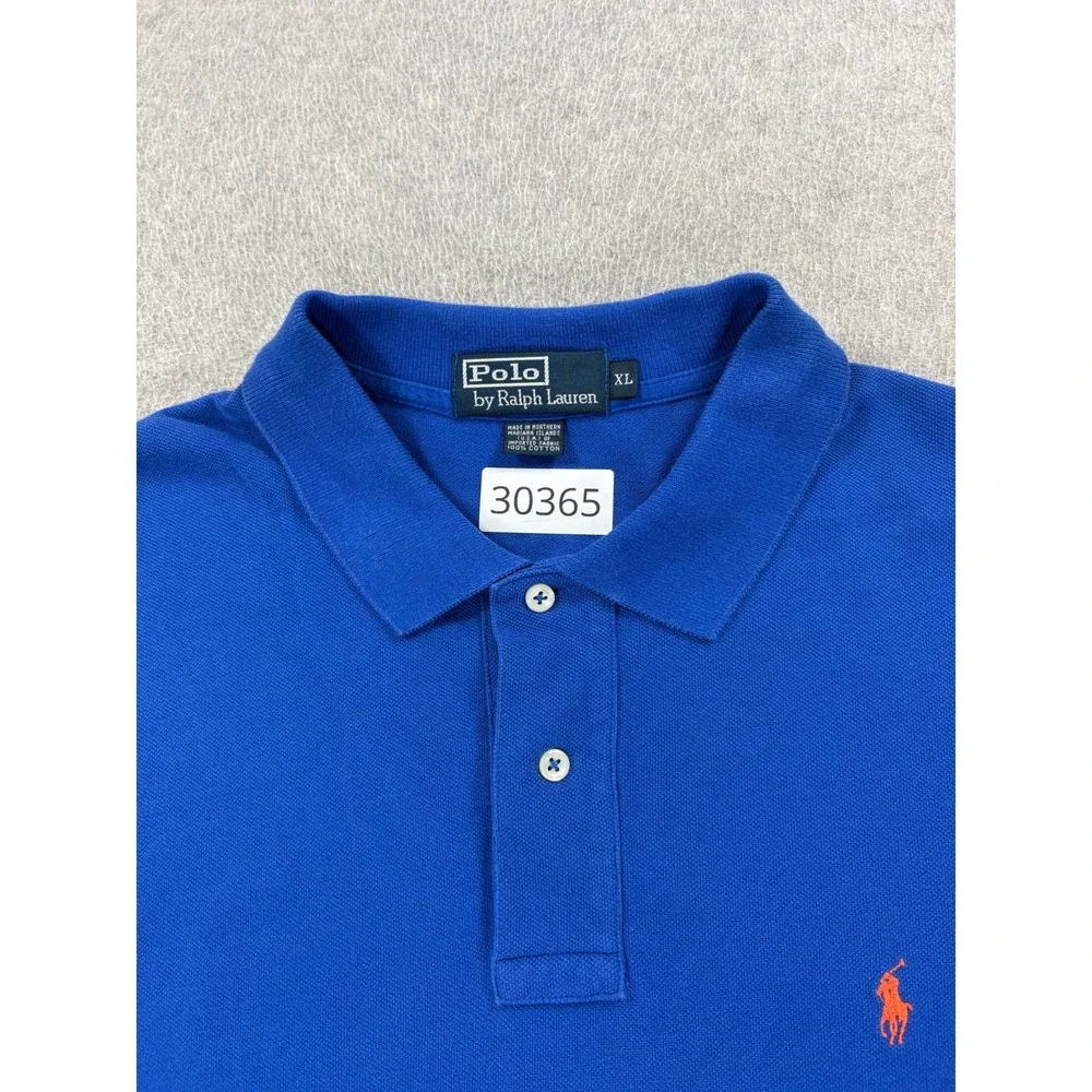 Polo Ralph Lauren Classic Solid Cotton Polo Shirt (Men's XL) Blue